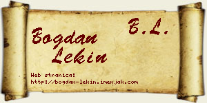 Bogdan Lekin vizit kartica